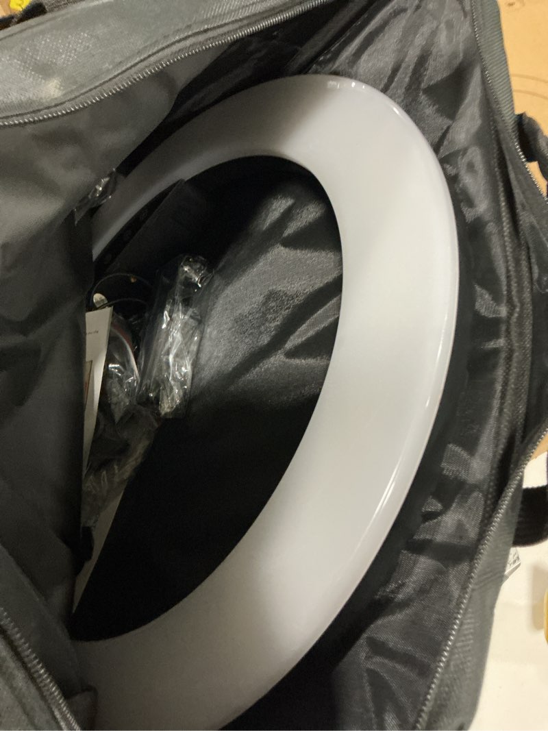 Condition photo showing Good Condition for Upgraded 18 inch LED Ring Light with Tripod Stand, Selfie Ring Light with Touch Panel for Makeup Studio Portrait YouTube Vlog Video Shooting with Carrying Bag and Remote Controller, CRI>90