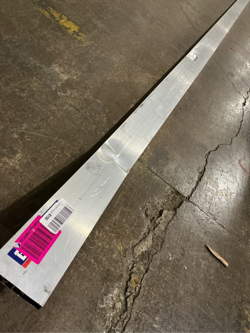 Condition photo showing As Is for Bon Reinforced Aluminum H Screed – 3/4 in. x 4 in. x 14 ft. with Center Rib and Replaceable End Caps – Ultra-Long Concrete Leveling Tool for Large Surface Finishing 14' Length