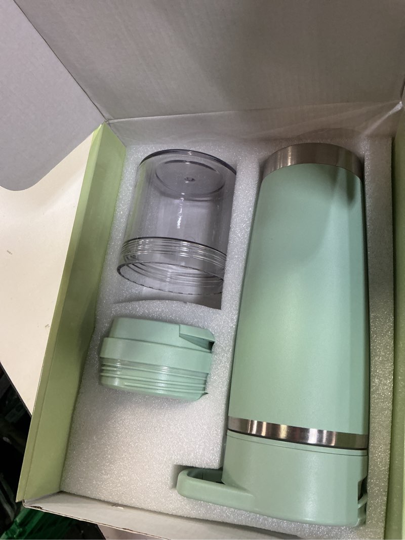 Condition photo showing Good Condition for Portable Blender for Smoothies&Shakes 24oz Insulated Cup Cordless, Personal Small Licuadora Portatil With Stainless Steel Bottle, USB-C Rechargeable Travel Blender, BPA Free, for Juicing(Green)