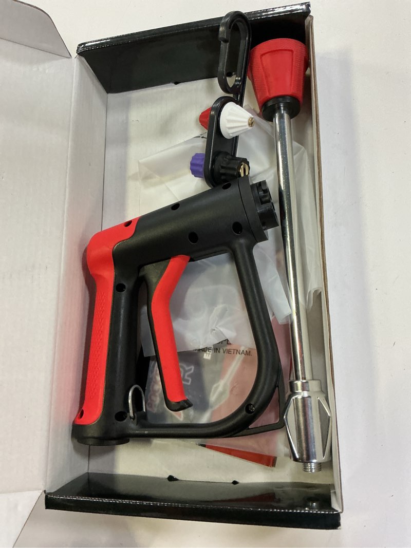 Condition photo showing Good Condition for pocket hose arrow, as seen on tv, customizable spray nozzle from powerful jet stream cleaning to gentle garden watering, flow force tech, 4 precision tips, rust-resistant, non-slip grip, car wash