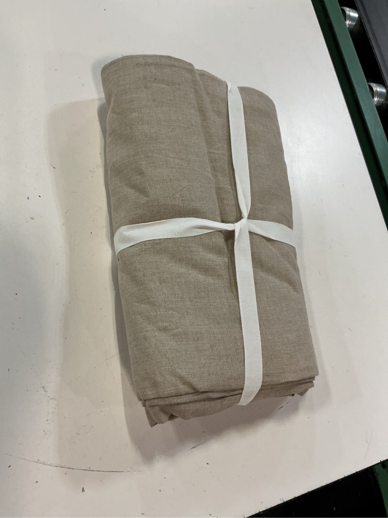 Condition photo showing Good Condition for textured cotton room darkening curtain, 48x96, oatmeal