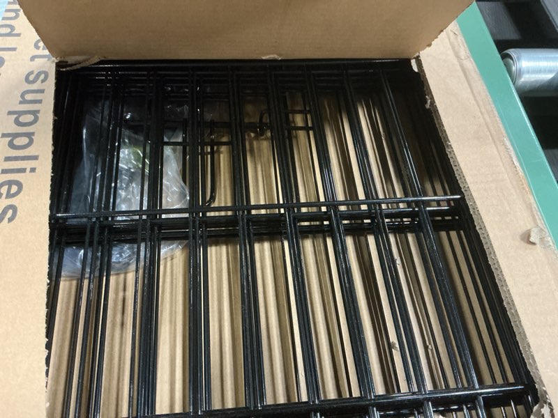 Condition photo showing Good Condition for PJYuCien Dog Playpen, 8 Panels 36’’H Dog Pens Indoor with Bottom Pad, Metal Foldable Pet Puppy Exercise Fence Crate Kennel, Better for Medium Animals,Black 36"H Playpen+Bottom Pad