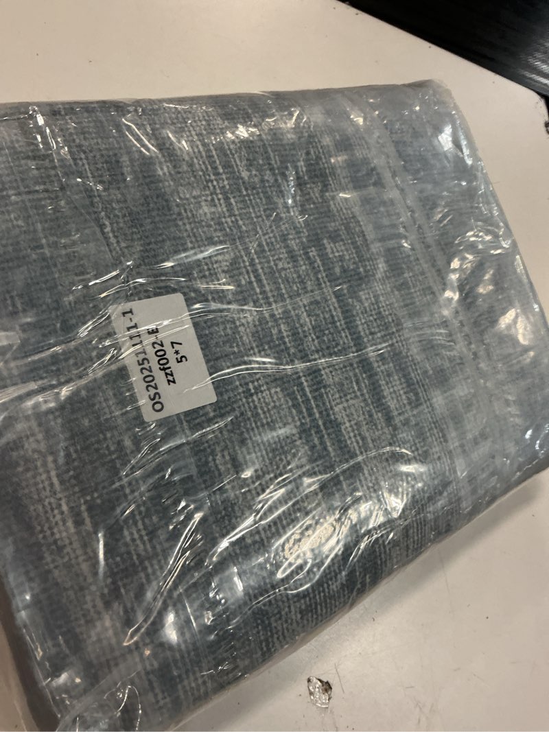 Condition photo showing Good Condition for area rugs 5x7 living room: washable rug modern abstract large rugs soft non slip neutral rug stain resistant indoor carpet for bedroom kitchen dining room table nursery home office rugs(blue,5'x7') blue 5' x 7' (rectangular)