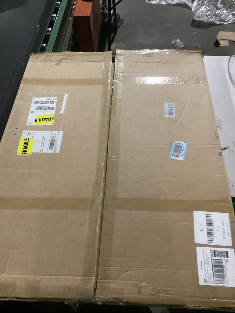 Condition photo showing New/Like New for 30x40 inch poster frame, plexiglass, set of 2, black snap frames, front-loading frame, coating aluminum profile, display horizontally & vertically 30x40-2pcs