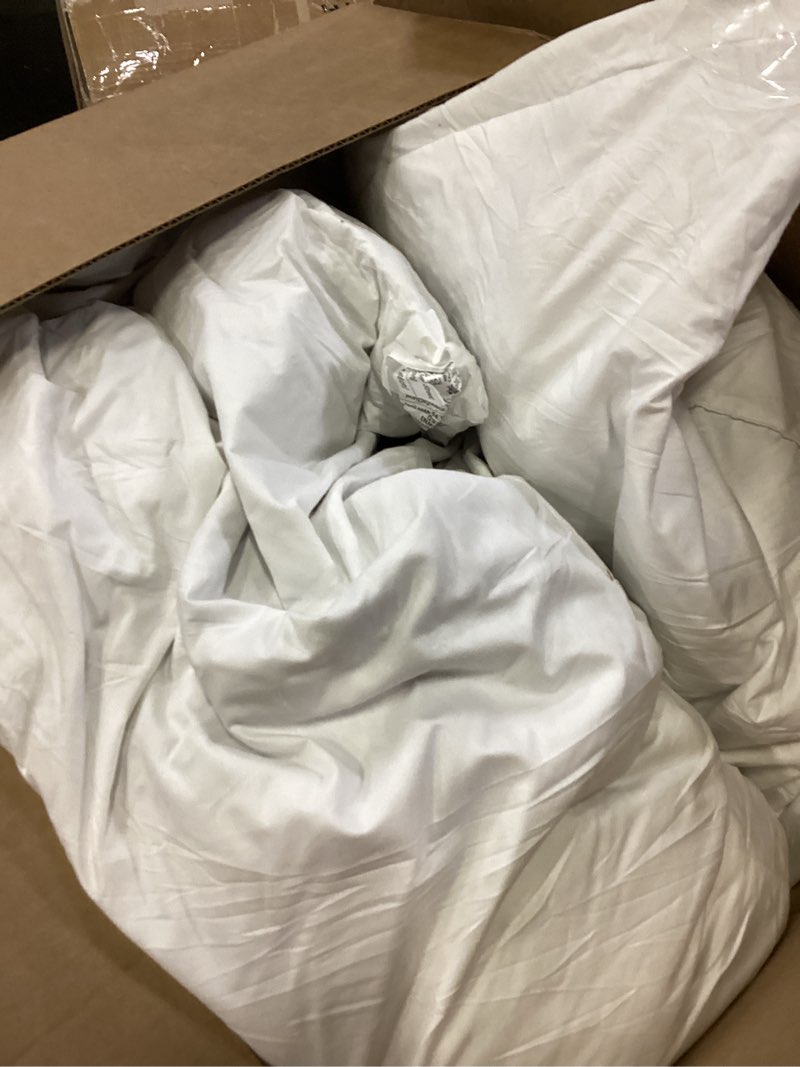 Condition photo showing As Is for 22x22 decorative throw pillow inserts-down feather pillow inserts-square-cotton fabric-set of 2-white.