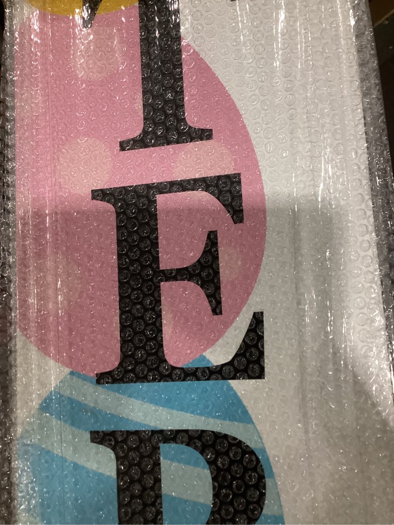 Condition photo showing New/Like New for Glitzhome Wooden Happy Easter Sign for Front Porch Door Rustic Farmhouse Style Hanging Welcome Porch Sign with Colored Eggs Primitive Outdoor Sign, 42â€_x009d_H