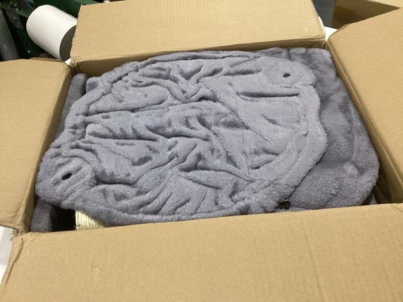 Condition photo showing New/Like New for yunique cat tree with cat condo and big hammock, grey 39.4'' grey