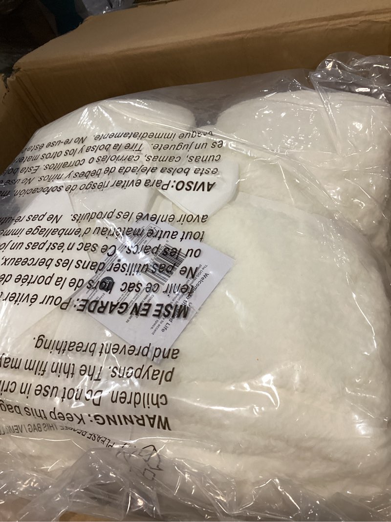 Condition photo showing Good Condition for UGG Remina Twin Comforter Set 4 Piece Bed in a Bag with Throw Blanket, Decorative Pillow Sham and Reversible Comforter Hypoallergenic Luxury Bedding, Machine Washable, Twin XL, Navy Blue Blue Twin