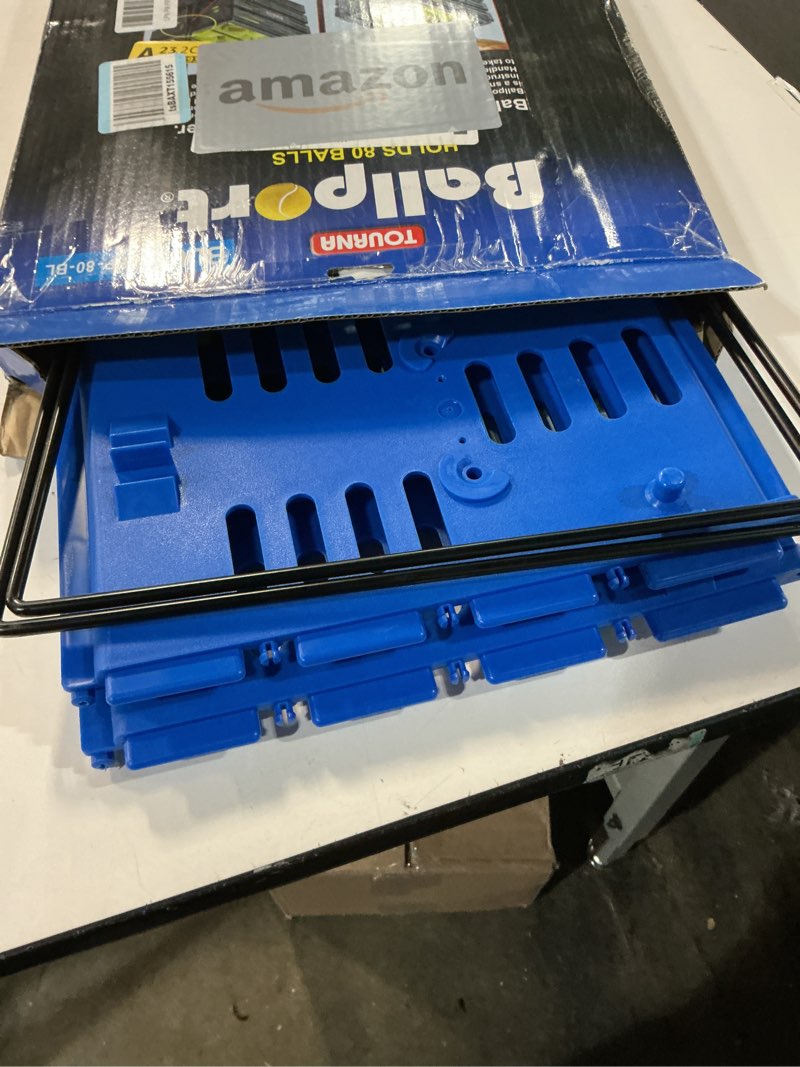 Condition photo showing Good Condition for Tourna Ballport Tennis Ball Hopper Holds 80 Balls Durable and Lightweight – Blue