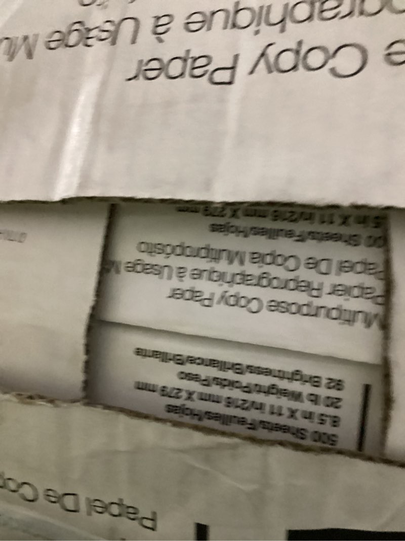 Condition photo showing New/Like New for amazon basics multipurpose copy printer paper, 20 lb, 8.5 x 11 inches, 10 reams (5,000 sheets), 92 bright white
