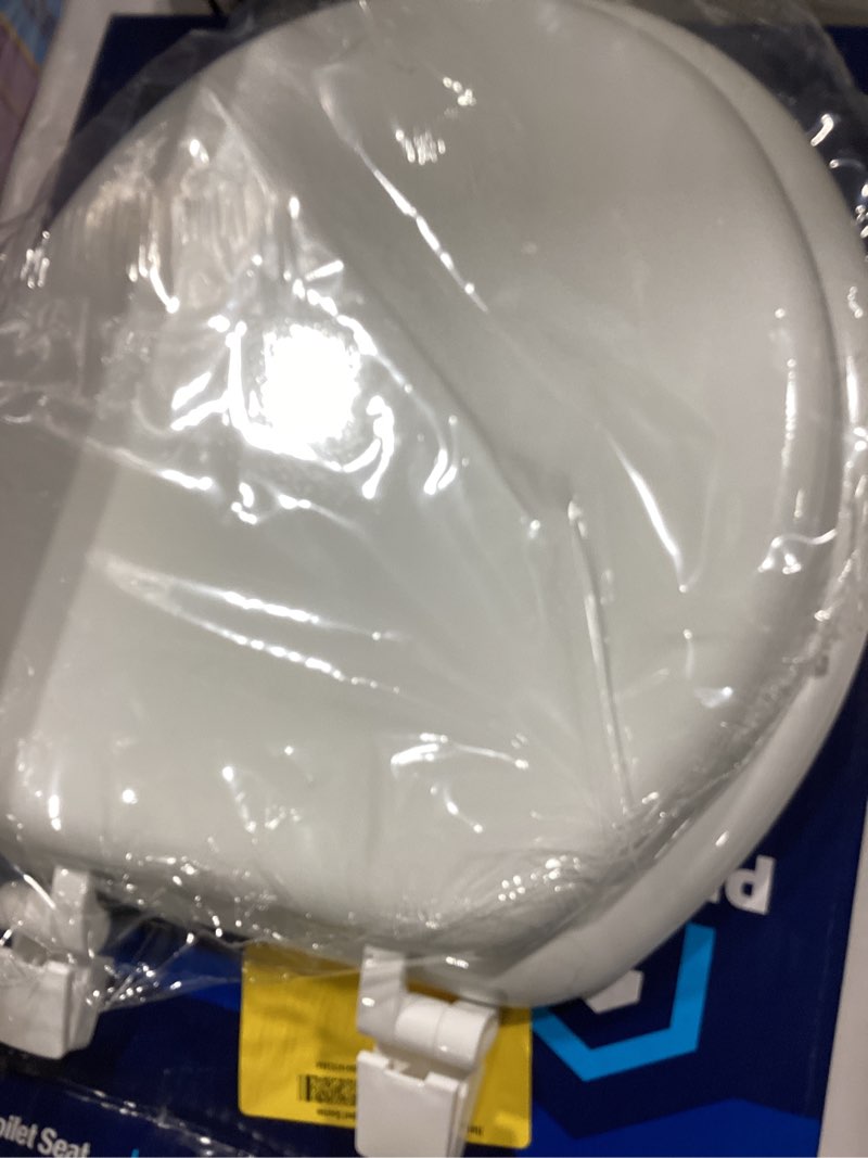 Condition photo showing Good Condition for project source wood white round toilet seat