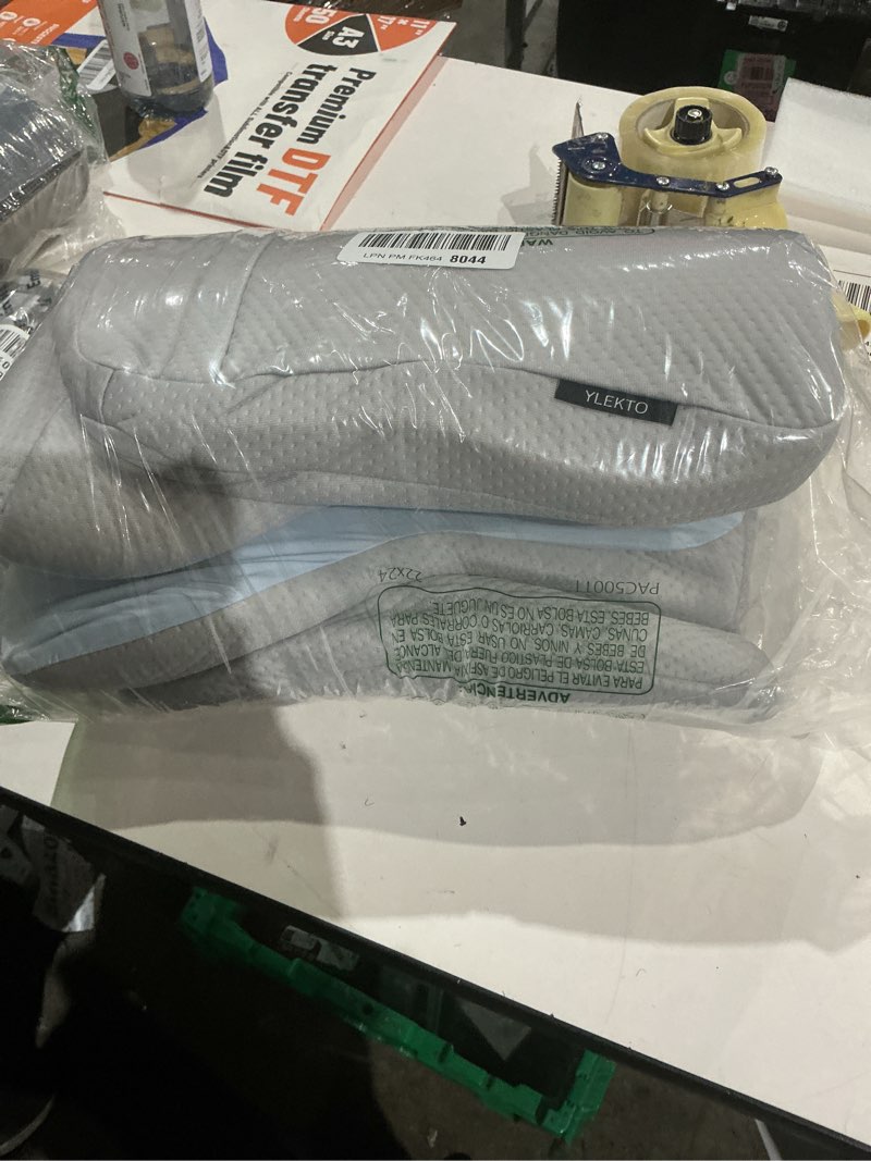 Condition photo showing Good Condition for Cervical Neck Pillow for Pain Relief - Ergonomic Memory Foam Pillows for Sleeping, Cooling Side Sleeper Pillow for Neck Support, Contour Orthopedic Bed Pillow for Sleepers Blue & Grey