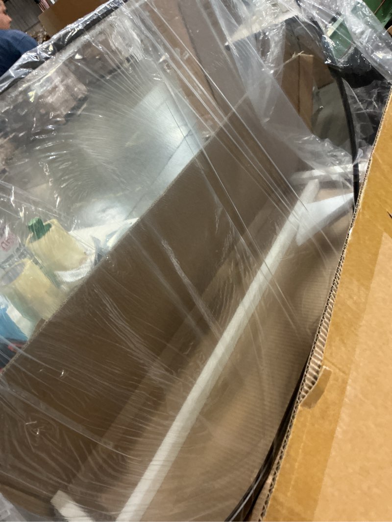 Condition photo showing New/Like New for bathroom mirror for wall,30''x20'',black oval mirror for bedroom entryway bathroom, metal framed vanity mirror(30''x20'',black) oval black 30"l x 20"w