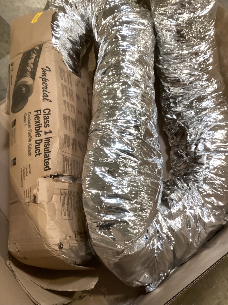 Condition photo showing Good Condition for imperial 6.0-in x 25.0-ft polyester insulated flexible duct 6.0 - r item #481271 | model #mea-0625-6