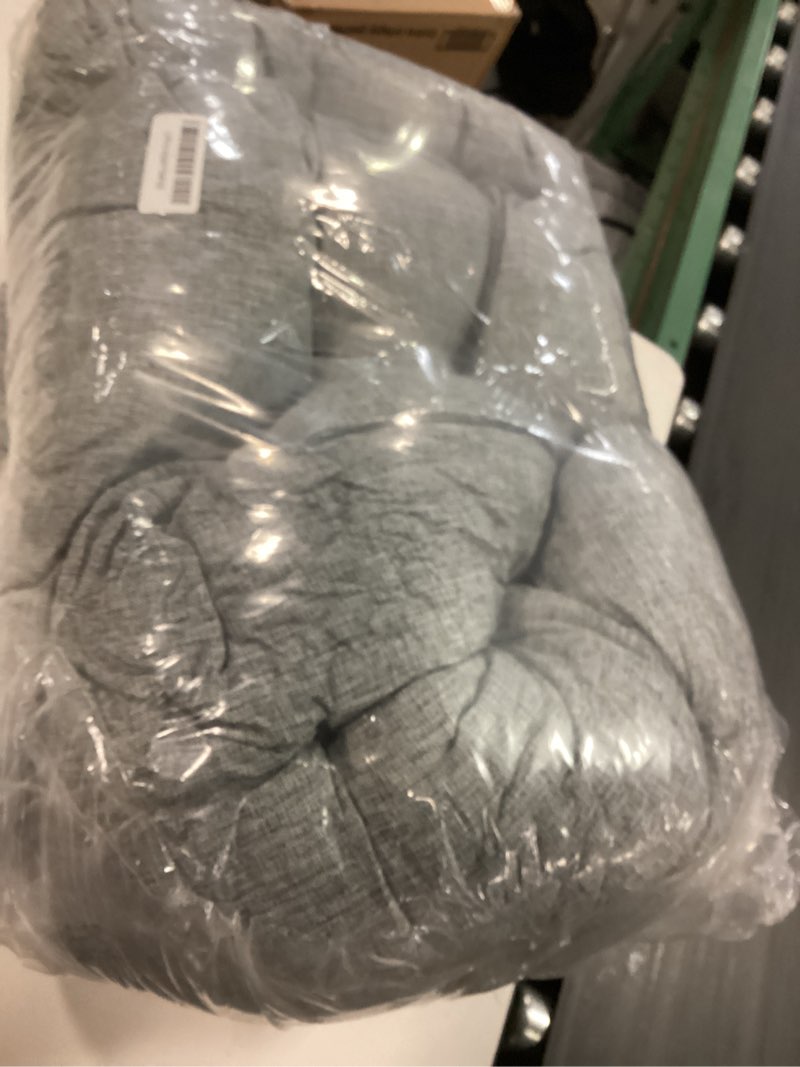 Condition photo showing As Is for Chair Cushions for Dining Chairs Set of 4, Memory Foam Kitchen Chair Cushions, Tufted Indoor Chair Pads, 16" x 16 x 3, Grey Set of 4 Grey