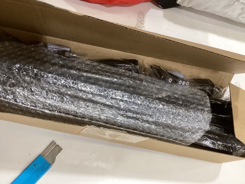 Condition photo showing Good Condition for 2 pack black metal curtain rods, 28-60 inch, heavy duty, adjustable, wall mounted, set of 2 28 to 60 inch (2 pack) black