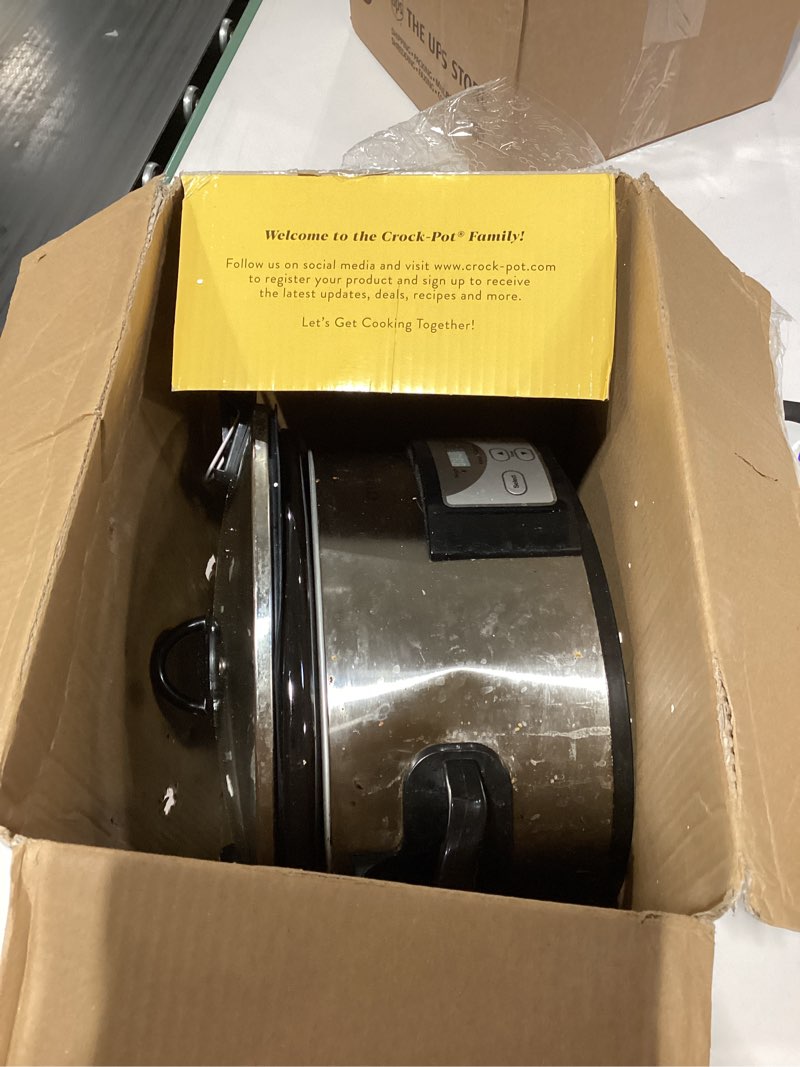 Condition photo showing Good Condition for Crock-Pot 6 Quart Cook & Carry Programmable Slow Cooker with Digital Timer Stainless Steel (CPSCVC60LL-S) pack of 1 Digital Display