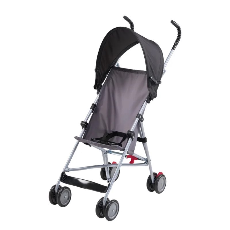parent's choice gray baby umbrella stroller with black canopy, unisex