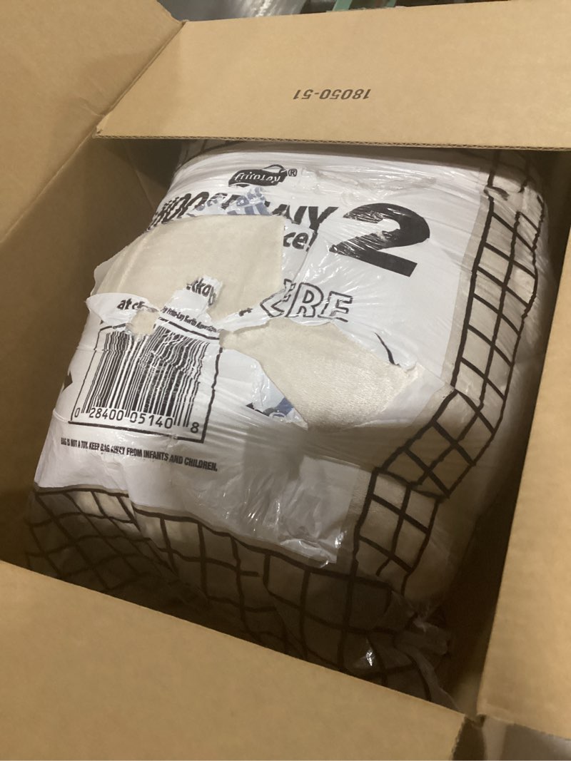 Condition photo showing Good Condition for Bedsure GentleSoft Sherpa Fleece Blankets Queen Size for Bed - Thick and Warm, Soft Fuzzy Plush Queen Blanket for Winter, Linen, 90x90 Inches 05 - Linen Queen (90" x 90")