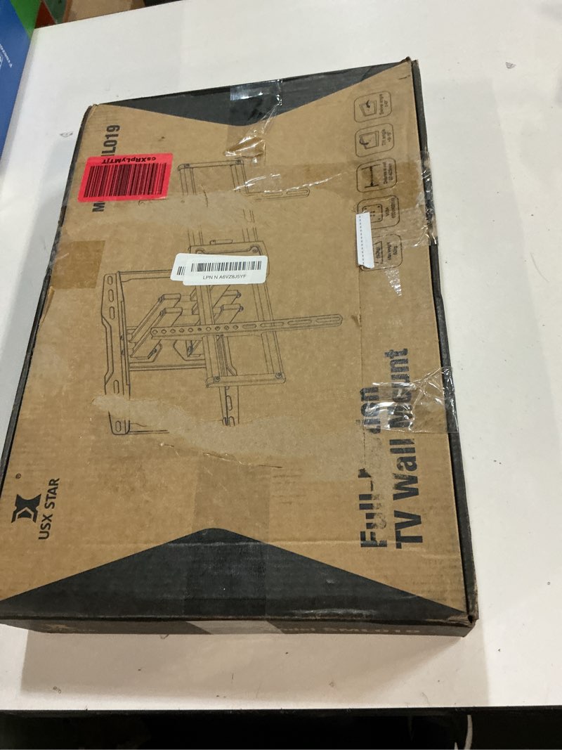 Condition photo showing New/Like New for USX STAR UL Listed Full Motion TV Wall Mount Bracket for Most 37-90 inch TVs, Swivel Tilt Extension Level TV Mount, Max VESA 600x400mm, Holds up to 132lbs & 16" Wood Studs with Hole Drilling Template Movable 37-90inch