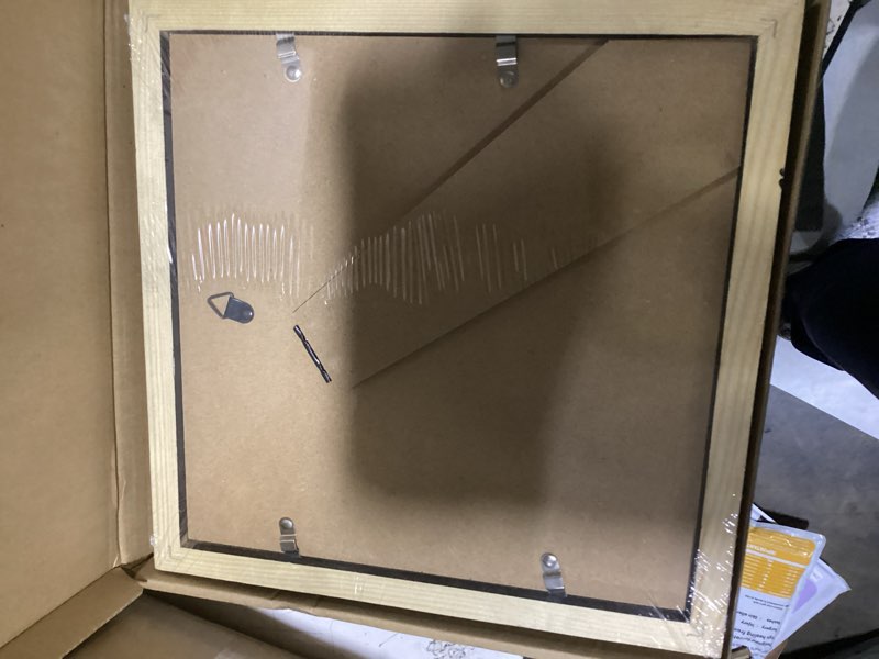 Condition photo showing Good Condition for zxt-parts 9x9 picture frame wood with mat 6x6 opening. tempered glass panel, sturdy and not easily broken.solid wood black color frame.wall and table. pure black 9x9