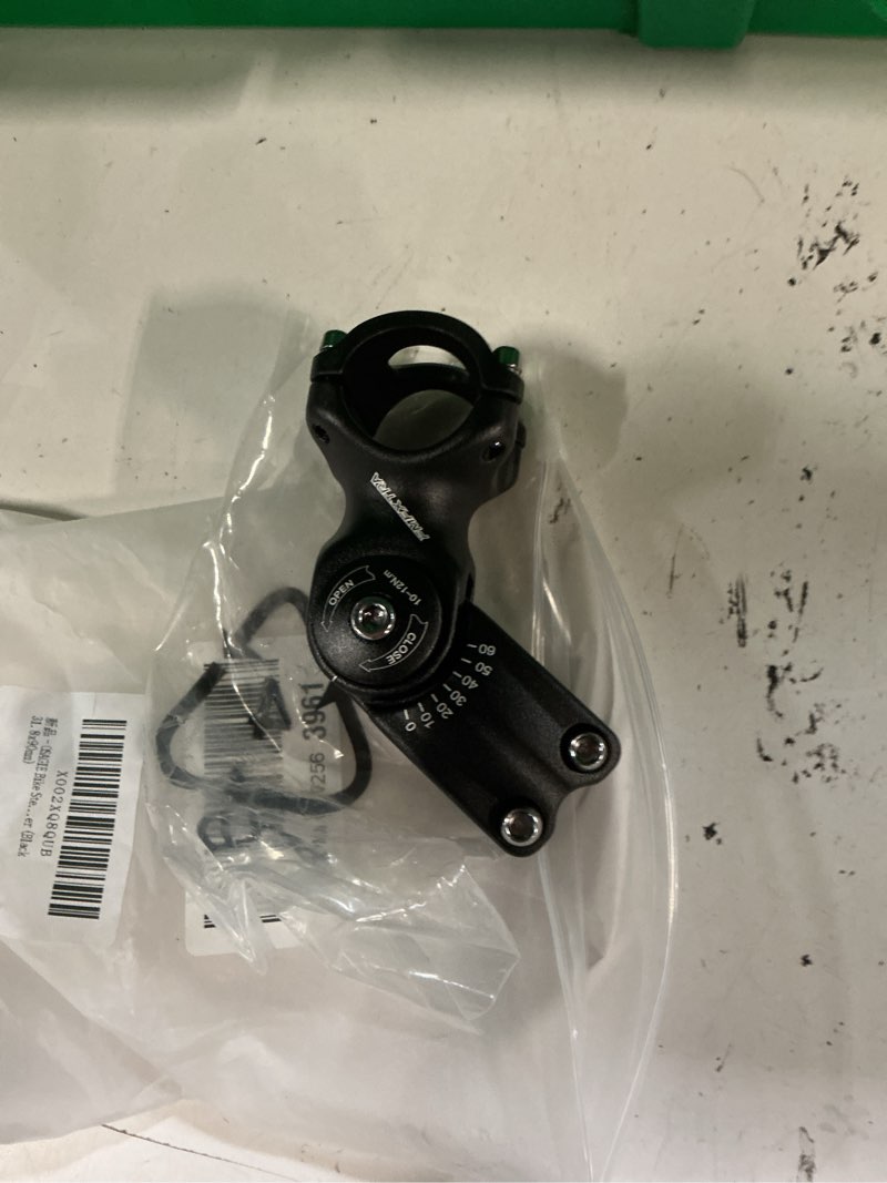 Condition photo showing Good Condition for osagie bike stem mtb stem 25.4/31.8 90mm â±60 degree adjustable raise up handlebar tube stem for most bicycle road bike mtb bmx cycling, with 6pcs free bicycle headset spacer (black 31.8x90mm)