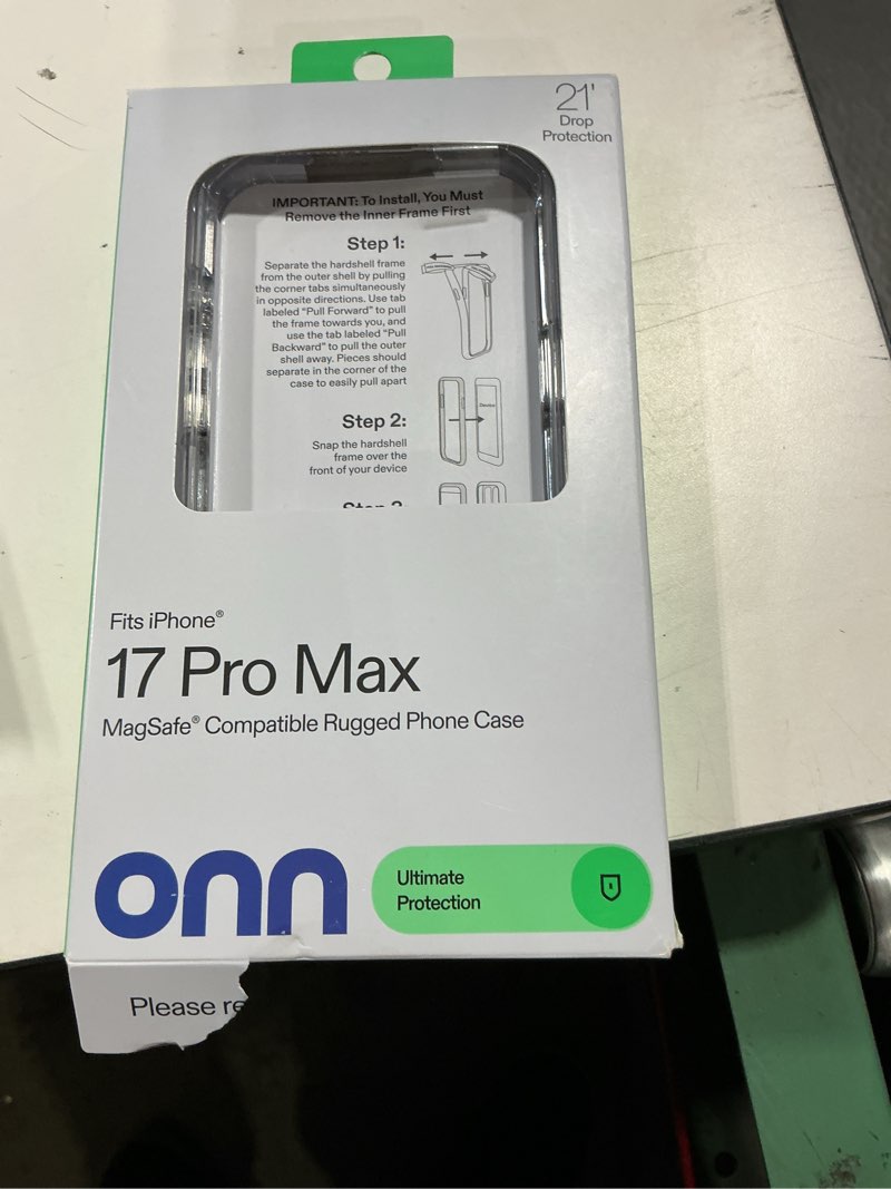 Condition photo showing Good Condition for onn magsafe compatible rugged phone case for iphone 17 pro max - clear