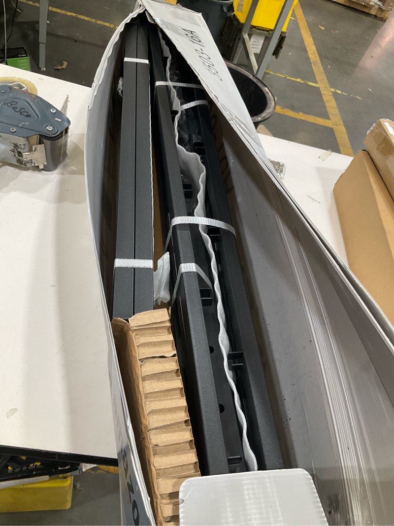 Condition photo showing Good Condition for hunlostten 16" full size bed frame no box spring needed, heavy duty metal platform bed frame full with round corners, easy assembly, noise free, black full 16 inch