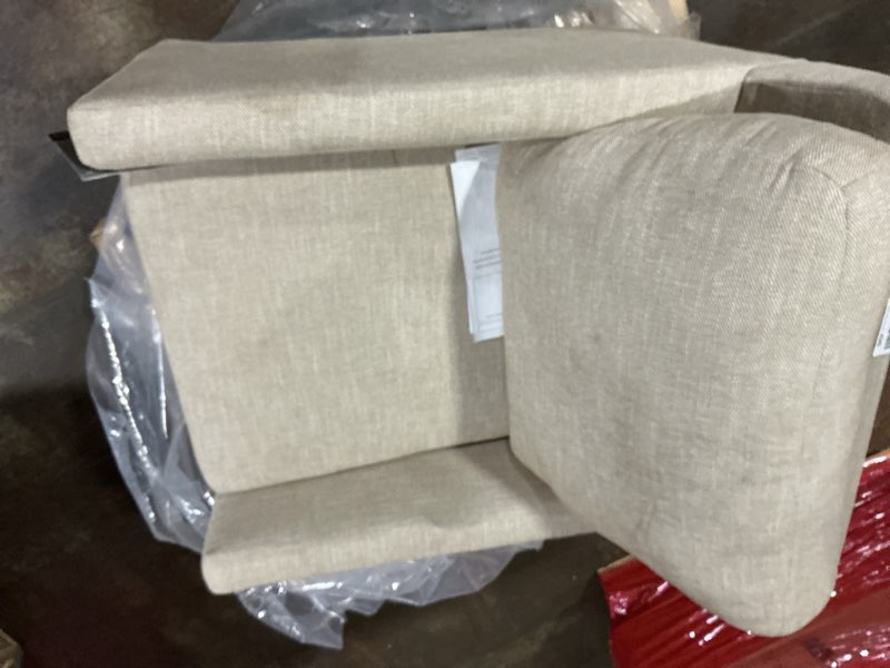 Condition photo showing Good Condition for Signature Design by Ashley Freybourne Next-Gen Nuvella Casual Stain Resistant Swivel Accent Chair with Reversible Cushions, Light Brown