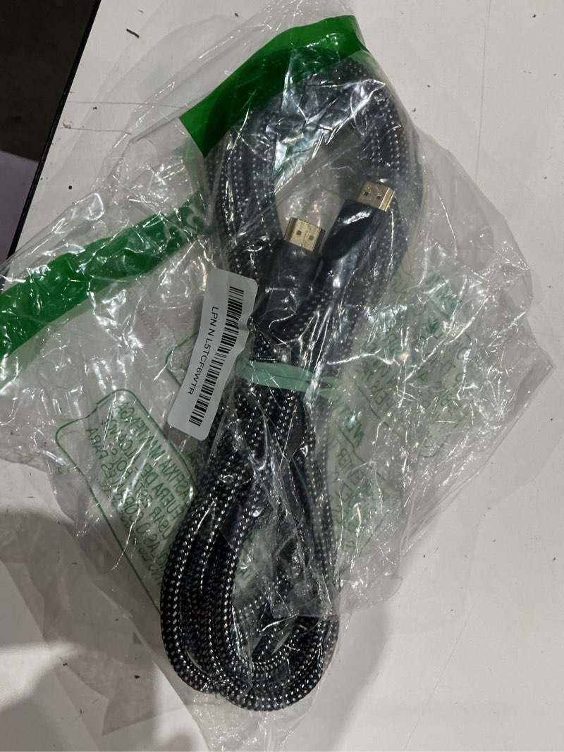 Condition photo showing Good Condition for powerbear 4k hdmi cable 15 ft | long hdmi cable, braided nylon & gold connectors, 4k @ 60hz, ultra hd, 2k, 1080p, arc & cl3 rated | for laptop, monitor, ps5, ps4, xbox one, fire tv, & more 1 15ft