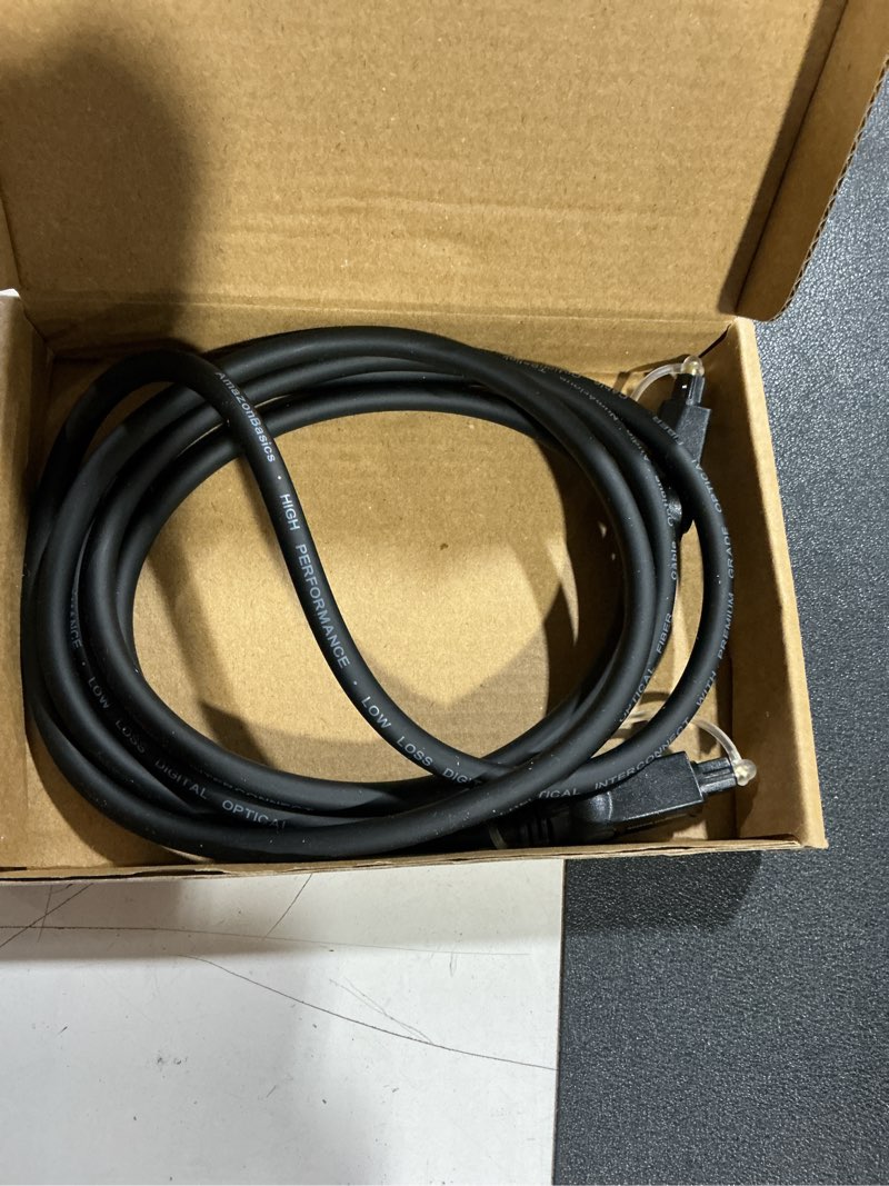 Amazon Basics Toslink Digital Optical Audio Fiber Optic Cable, Multi-Channel, for Sound Bar, Audio S