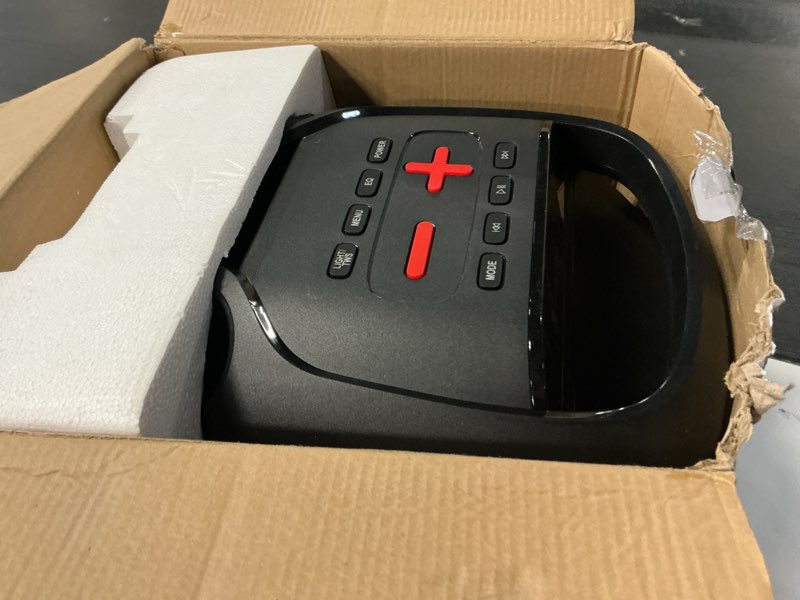 Condition photo showing Good Condition for AIMAX Karaoke Machine with 2 Wireless Microphones, 6.5" Portable Bluetooth PA Speaker System for Kids & Adults, RGB Party Lights, Supports TF/USB/AUX, Ideal for Home, Classroom & Outdoor Party, Black