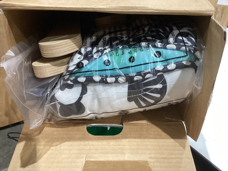 Condition photo showing New/Like New for Melissa & Doug Ocean Wooden Baby Play Gym, Easy-Fold Baby Activity Center, 5 Washable Sensory Toys & Reversible Play Mat, Infant Toys, Ages 0–9 Months - FSC Certified