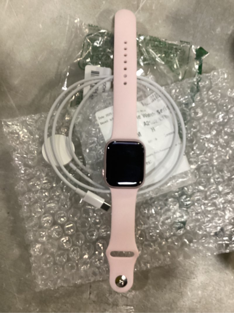 Condition photo showing Good Condition for Apple Watch Series 9 [GPS + Cellular 41mm] Pink Aluminum Case with Pink Sport Band S/M (Renewed) Pink Aluminum Case with Pink Sport Band S/M 41MM 4G