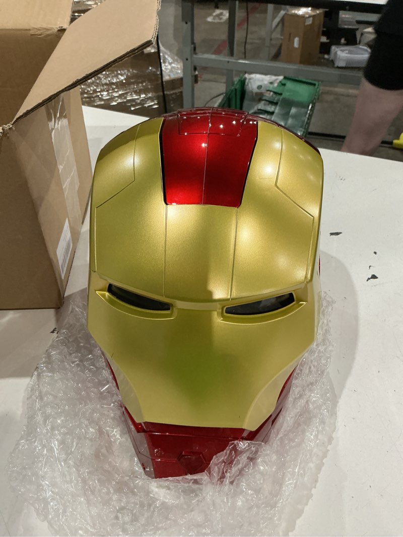 Condition photo showing Good Condition for open/close wearable helmet with eyes glowing for kids and teens mask costume and role-play dress up, ideal for birthdays, christmas, halloween(child size)