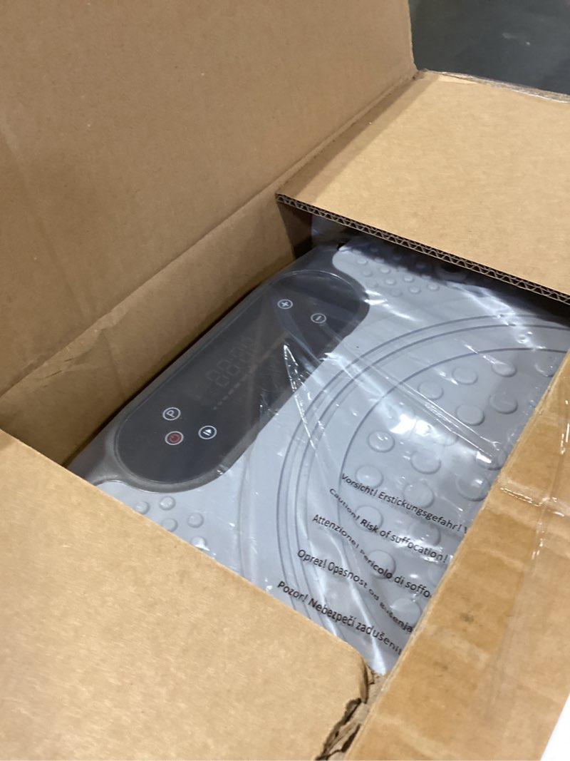 Condition photo showing New/Like New for vibration plate exercise machine: tisscare vibrating plates for weight loss and lymphatic drainage, 400lbs shake plate whole body workout platform for home fitness fat burner gifts silver grey