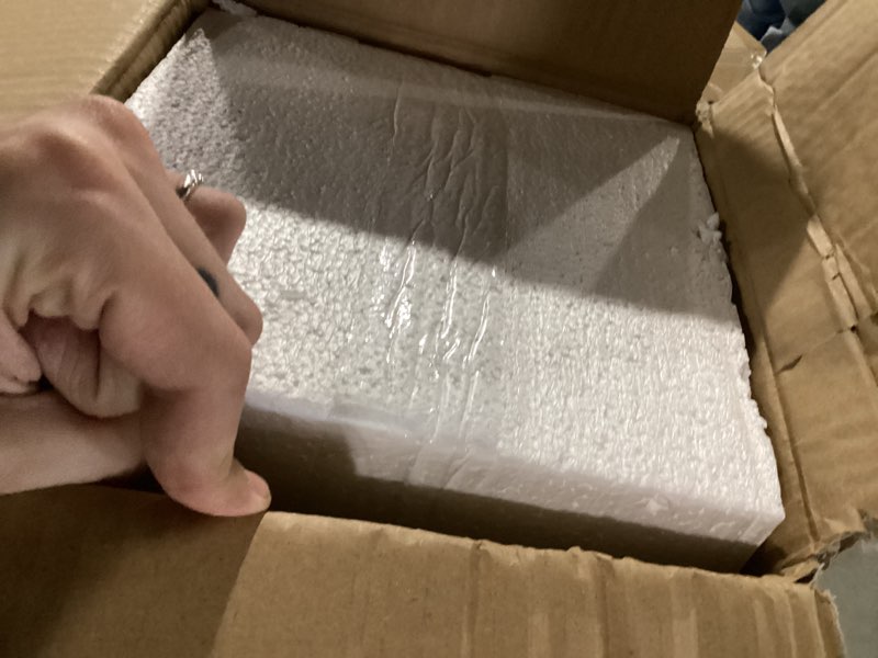 Condition photo showing New/Like New for 7.8 Inch Ball Table Lamp with Glass Shade, Ball Light Bookshelf Lamp for Bedroom, Dorm, Office and Bedroom Bookshelf Reading Decoration, Without Bulb Opal White