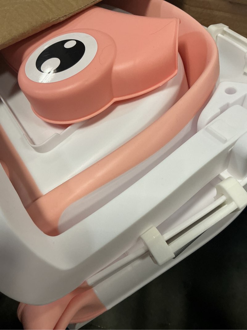 Condition photo showing Good Condition for bunwag baby bathtub, collapsible newborn bathtub for infant to toddler with soft cushion and thermometer,portable travel newborn tub with no-slip feet, baby shower gifts, 0-12 months baby bath, pink frog tub pink