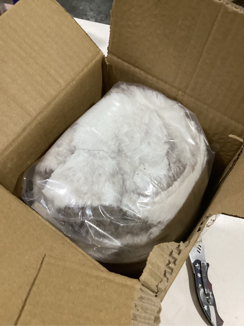 Condition photo showing New/Like New for 50x70 Inches Ultra-Soft Fuzzy Faux Fur Plush Throw Blanket - Thick, Warm Sherpa for Couch, Sofa, Bedroom, Camping - Decorative Blanket for Cozy Warmth,680 GSM Cloud Brown Tie Dye Tie Brown 50"x70"