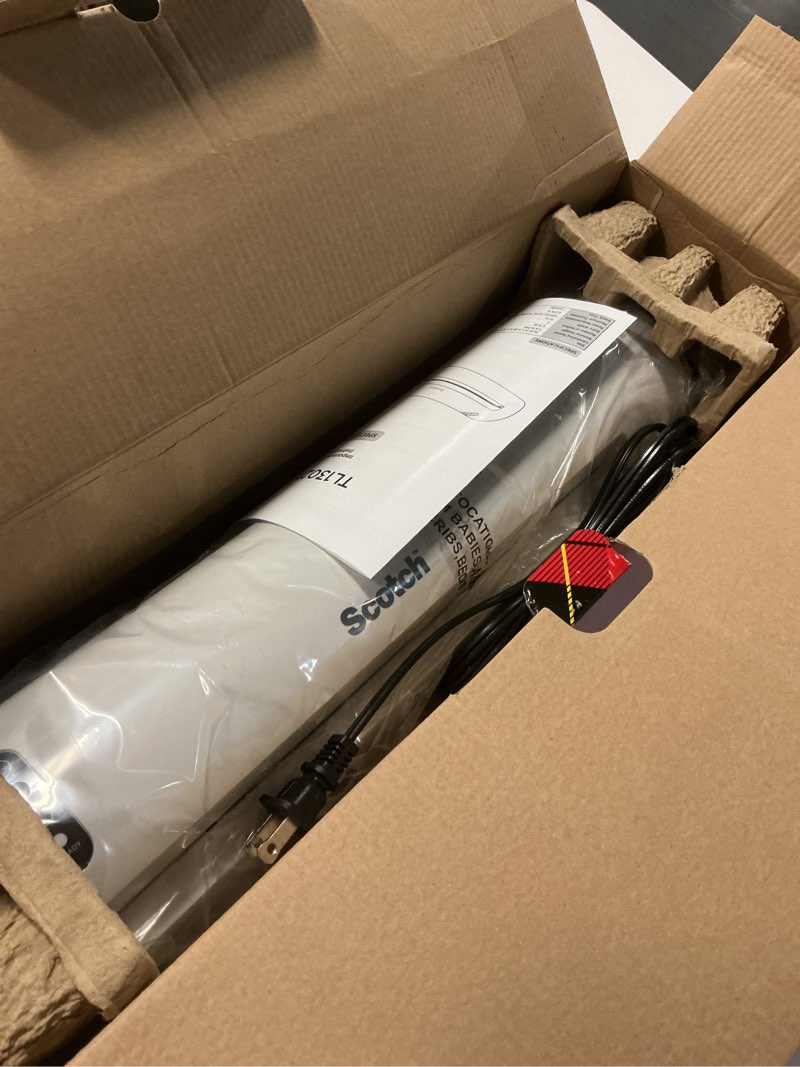 Condition photo showing Good Condition for scotch thermal laminator, extra wide 13 inch input, ideal for teachers, small offices, or home (tl1302x)