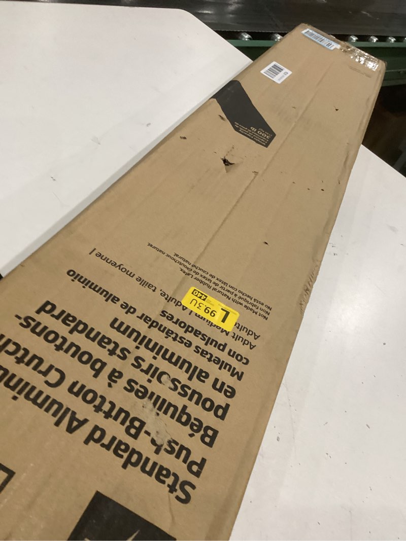 Condition photo showing item condition for Medline Aluminum Crutches for Kids, Adults & Seniors, Walking Aid, 300 LB Weight Capacity,1 Pair, Fitting 5'2" - 5'10" Medium, 5'2"-5'10"
