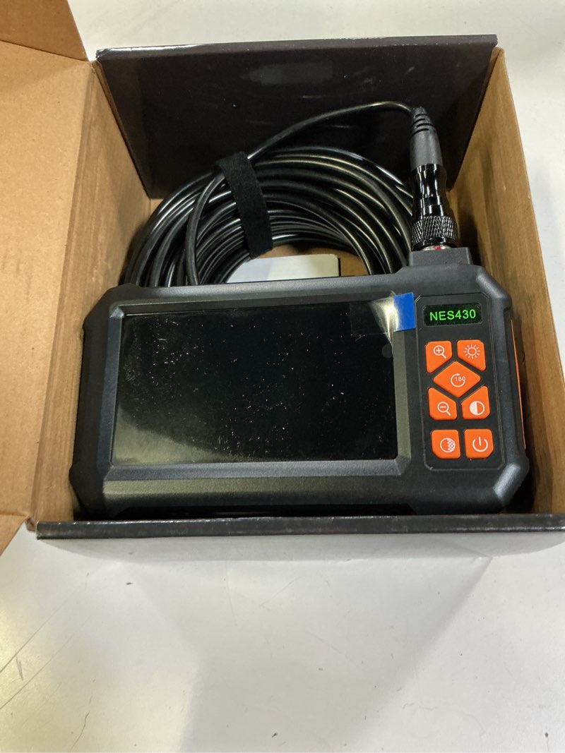 Condition photo showing Good Condition for 49.2 feet inspection endoscope camera with light, 1080p hd borescope camera with light, 4.3" ips screen, ip67 waterproof sewer borescope, 49.2ft semi-rigid cord drain pipe endoscope cool gadgets tool 49ft