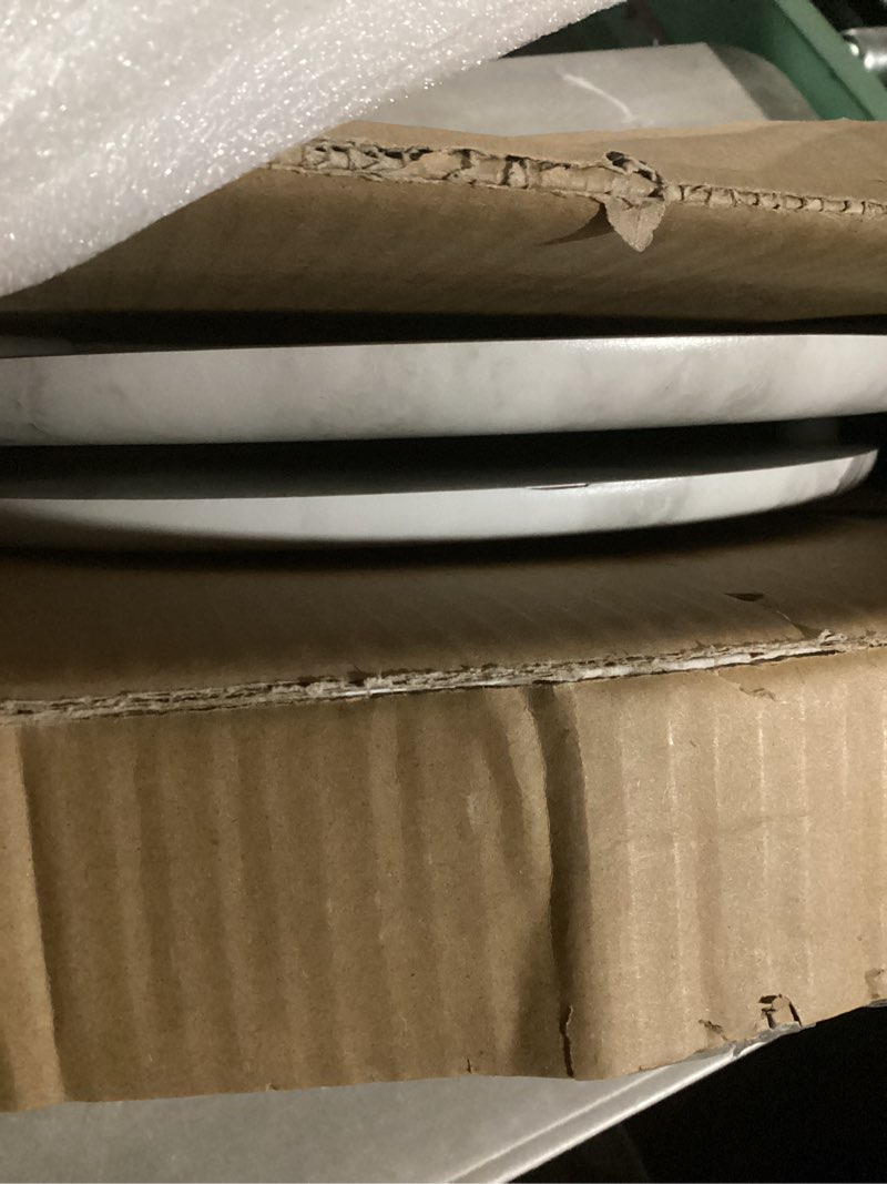 Condition photo showing Good Condition for Round Marble Toilet Seat Natural Wood Toilet Seat with Zinc Alloy Hinges, Easy to Install also Easy to Clean, Anti-pinch Wooden Toilet Seat by Angol Shiold (Round, Gray) Round-16.5“ Grey Marble