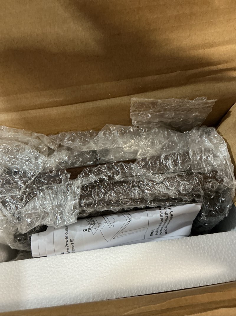 Condition photo showing New/Like New for Kitstorack 2-Pack Rustic Brown Console Table, 7.9" Deep Panel, Adjustable Height (25"-33") & Built-in Power Outlets, Behind Sofa Couch, Includes 4.9' Power Cord - 79" L 7.99"Deep Rustic Brown 2