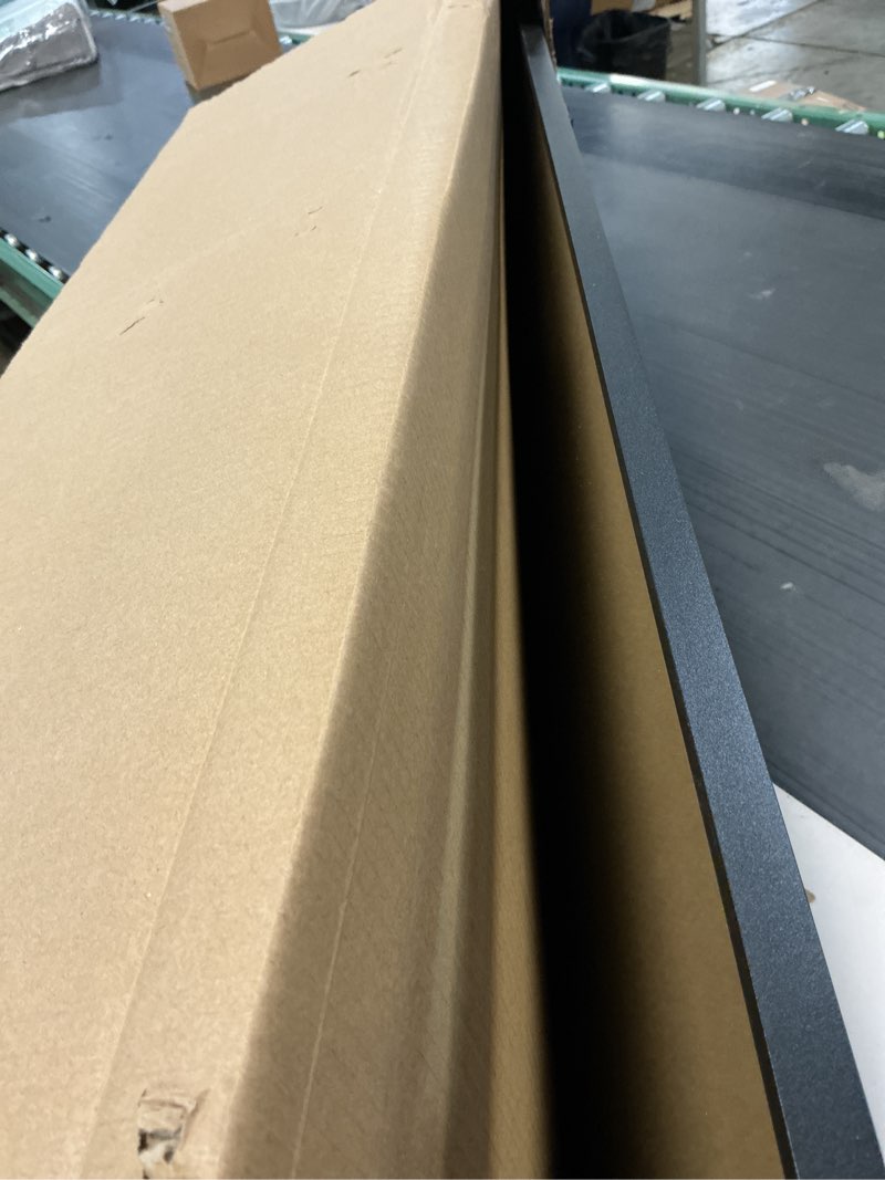 Condition photo showing Good Condition for Full Length Mirror, Standing Large Floor Mirror with Aluminum Frame for Bedroom, Living Room, Bathroom(Black) Matte Black 56x15 Inch