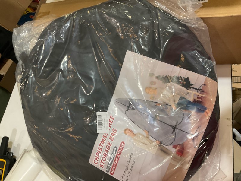 Condition photo showing Good Condition for christmas tree bag 9 ft large christmas tree storage bag 9 foot tree, christmas tree cover for upright storage with reinforced handles grey 9ft