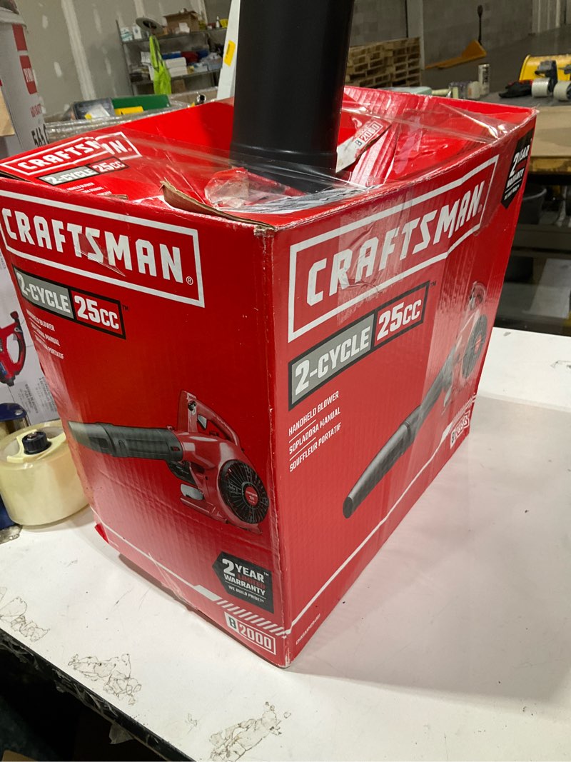 Condition photo showing As Is for craftsman cmxgaama25bl 200 mph 430 cfm gas handheld leaf blower