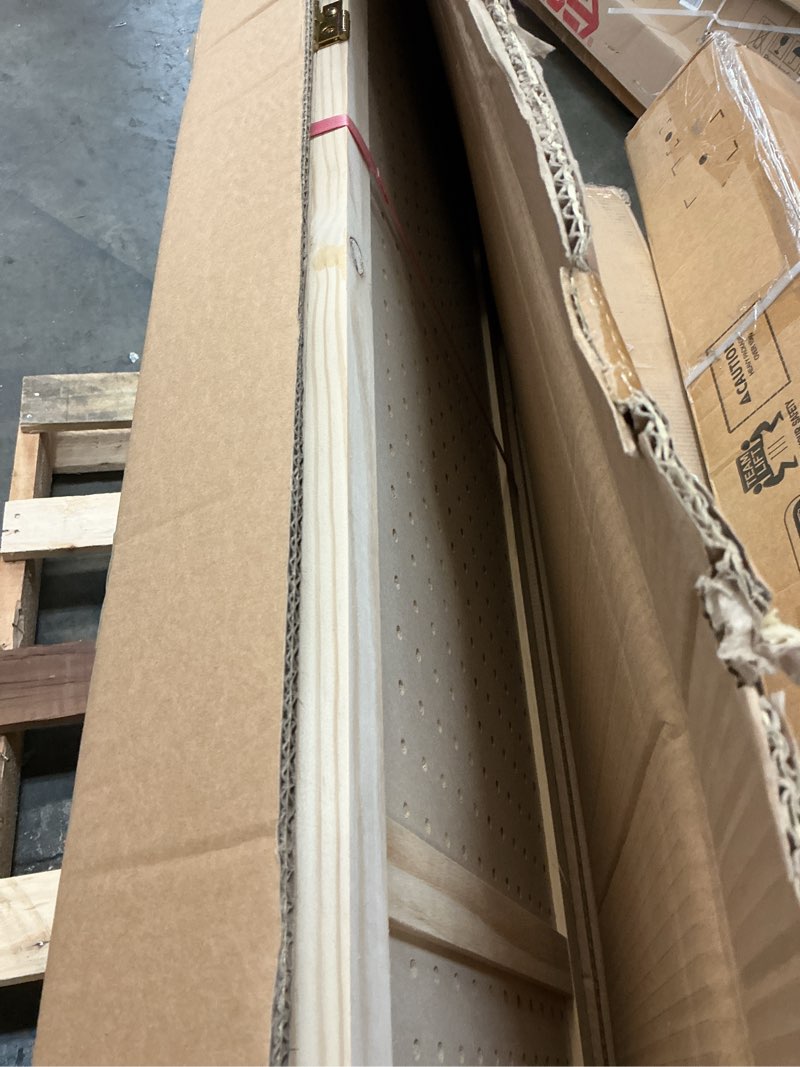 Condition photo showing New/Like New for SSWBasics 5 Foot 4-Panel Folding Pegboard Stand for Crafting - Versatile Pegboard Display and Room Divider - Paint-Ready Surface for Customization - Perfect for Trade Shows, Flea Markets, and Home