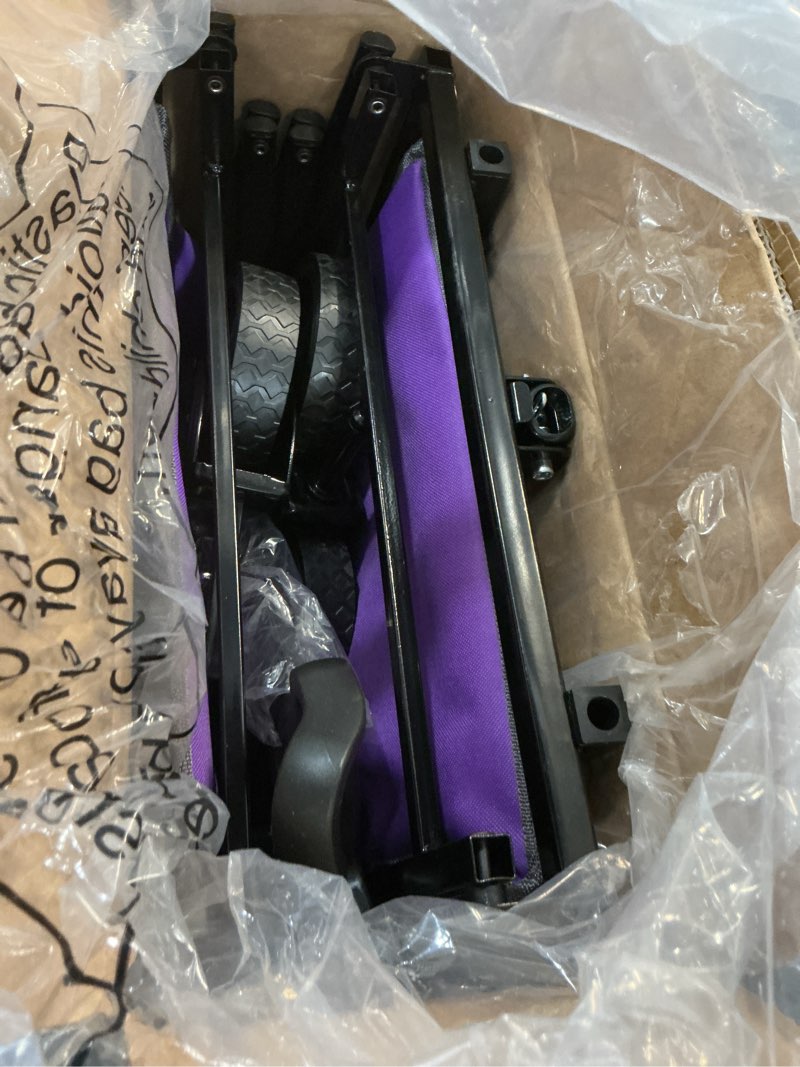 Condition photo showing As Is for wagons carts foldable, lightweight collapsible utility wagon-220lbs capacity one-side full zipper, side load no lifting for light camping, grocery, shopping, sports & apartment moving (purple)