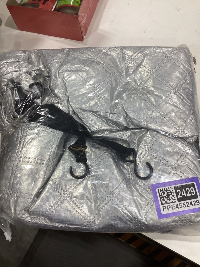 Condition photo showing Good Condition for Teybouk Car Snow Cover, Thickened Metal Foil Winter Sun Shade with Windproof Strap, All Weather Thic